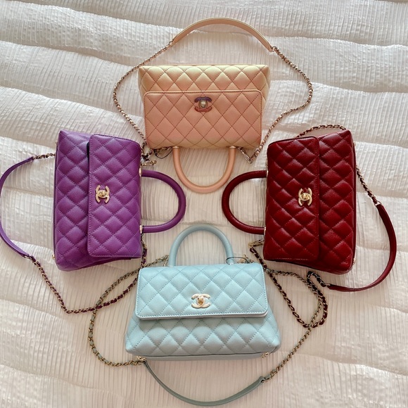 Chanel 22P Blue Coco Handle Ghw - Picture 5 of 5